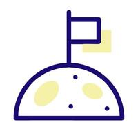A flat object with a flag on top vector