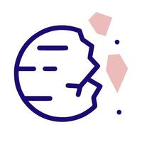 A broken egg icon with a pink background vector