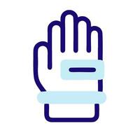 A glove with a blue band on it vector