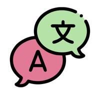 Two speech bubbles with chinese characters vector