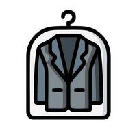 Suit jacket icon in a hanger illustration vector