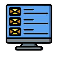 Email inbox icon illustration vector