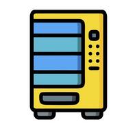 A yellow vending machine icon on a white background vector