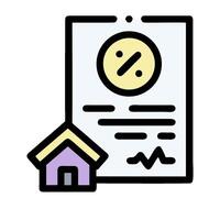 A house and a document with a check mark vector