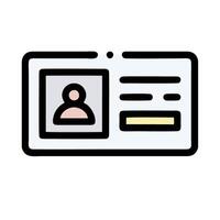 An icon of a person in a passport vector