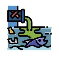 A fish is being cleaned up by a machine vector