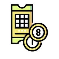 A ticket and a coin with eight on it vector