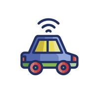 A car with wifi icon on it vector