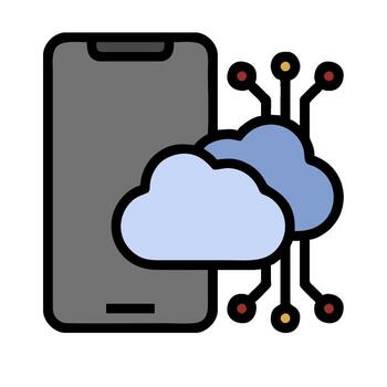 Cloud computing icon vector
