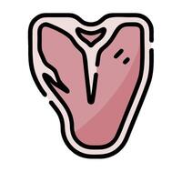 A tooth with a tongue on it vector