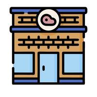 A building with a sign on it vector