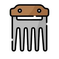 A comb with a face on it vector