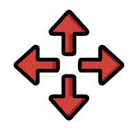 Four arrows pointing in different directions vector