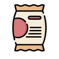 A bag of rice with a red dot on it vector
