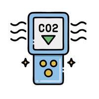 A device with the word co2 on it vector