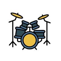 Drum kit icon, drum kit, drum kit icon, drum kit illustration vector