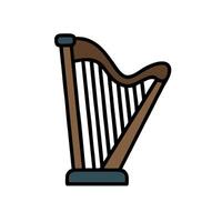 A harp icon on a white background vector