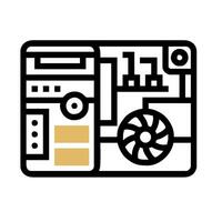 Computer hardware icon illustration vector