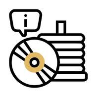 A stack of discs with a speech bubble vector