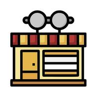 A store with glasses on top of it vector