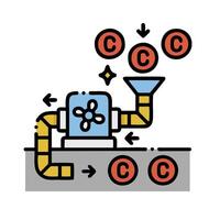 A cartoon illustration of a machine with a pipe coming out of it vector