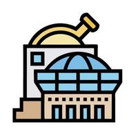 A building with a large dome and a large clock vector
