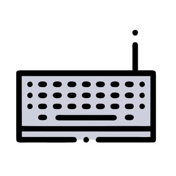 un computadora con un teclado y ratón icono vector