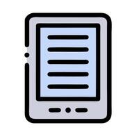 A tablet computer with a blank screen vector