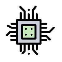 A computer chip icon on a white background vector