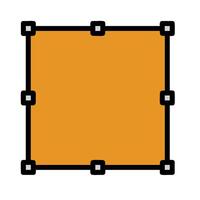 A square with four squares on it vector