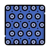 A blue square with circles on it vector