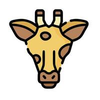A giraffe head icon on a white background vector