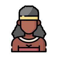 A woman with a headband on her head vector