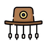 A hat with a large eye on it vector