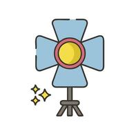 A star with a light on top of it vector