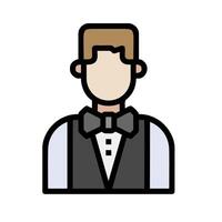 A man in a tuxedo with bow tie vector