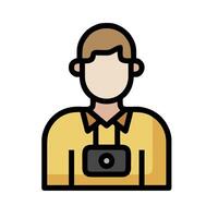 A man with a camera icon on a white background vector
