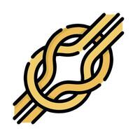 A golden knot icon on a white background vector