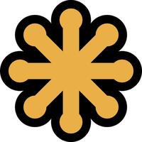 a yellow star with black dots on it vector