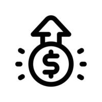 up price icon. line icon for your website, mobile, presentation, and logo design. vector