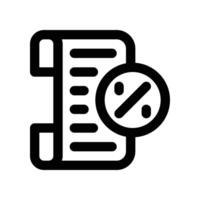 bill icon. line icon for your website, mobile, presentation, and logo design. vector