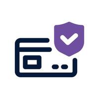 secure payment icon. dual tone icon for your website, mobile, presentation, and logo design. vector