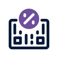 barcode icon. dual tone icon for your website, mobile, presentation, and logo design. vector