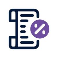 bill icon. dual tone icon for your website, mobile, presentation, and logo design. vector