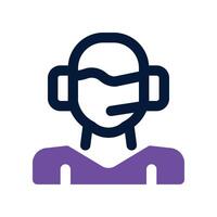 call center icon. dual tone icon for your website, mobile, presentation, and logo design. vector