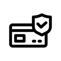 secure payment icon. line icon for your website, mobile, presentation, and logo design. vector