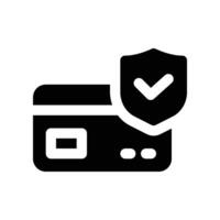 secure payment icon. glyph icon for your website, mobile, presentation, and logo design. vector
