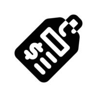 price tag icon. glyph icon for your website, mobile, presentation, and logo design. vector