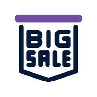 big sale icon. dual tone icon for your website, mobile, presentation, and logo design. vector