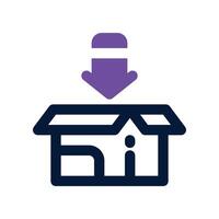 packing icon. dual tone icon for your website, mobile, presentation, and logo design. vector